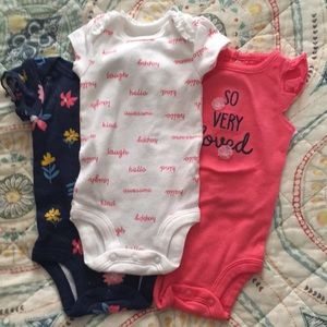 Newborn Girl Onesies (set of 3)